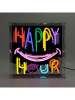 LOCOMOCEAN Led-lichtbox ''Happy Hour'' meerkleurig - (B)25 x (H)25 x (D)10,5 cm