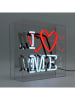 LOCOMOCEAN Led-lichtbox ''I Love Me'' rood/wit - (B)25 x (H)25 x (D)10,5 cm