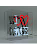 LOCOMOCEAN Led-lichtbox ''I Love Me'' rood/wit - (B)25 x (H)25 x (D)10,5 cm