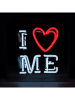 LOCOMOCEAN Led-lichtbox ''I Love Me'' rood/wit - (B)25 x (H)25 x (D)10,5 cm