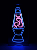 LOCOMOCEAN LED-Leuchtbox ''Lava Lamp'' in Blau/ Pink - (B)19 x (H)38 x (T)10,5 cm