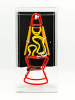 LOCOMOCEAN LED-Leuchtbox ''Lava Lamp'' in Rot/ Gelb - (B)19 x (H)38 x (T)10,5 cm