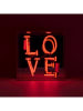 LOCOMOCEAN Lampa LED "Love" w kolorze czerwonym - 25 x 25 x 10,5 cm
