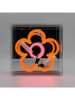 LOCOMOCEAN Led-lichtbox ''Daisy'' oranje/roze - (B)16 x (H)16 x (D)9 cm