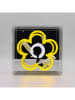 LOCOMOCEAN Led-lichtbox ''Daisy'' geel/wit - (B)16 x (H)16 x (D)9 cm