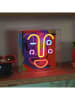 LOCOMOCEAN Led-lichtbox ''Memphis Face'' meerkleurig - (B)25 x (H)25 x (D)10,5 cm