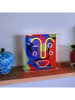 LOCOMOCEAN Led-lichtbox ''Memphis Face'' meerkleurig - (B)25 x (H)25 x (D)10,5 cm