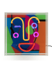 LOCOMOCEAN LED-Leuchtbox ''Memphis Face'' in Bunt - (B)25 x (H)25 x (T)10,5 cm