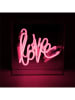 LOCOMOCEAN Led-lichtbox ''Love'' roze - (B)16 x (H)16 x (D)9 cm