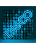 LOCOMOCEAN LED-Leuchtbox ''Disco'' in Blau - (B)30 x (H)30 x (T)10,5 cm