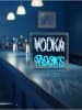 LOCOMOCEAN Lampa LED "Vodka Rocks" w kolorze niebiesko-błękitnym - 25 x 25 x 10,5 cm