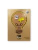 LOCOMOCEAN LED-Korktafel ''Bulb'' in Gelb/ Hellbraun - (L)50,8 x (B)35,5 cm