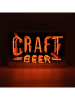 LOCOMOCEAN Led-lichtbox ''Craft Beer'' oranje - (B)38 x (H)24 x (D)10,5 cm
