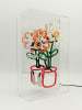 LOCOMOCEAN Neon-lichtbox ''Flowers in Pot'' meerkleurig - (B)30 x (H)40 x (D)10,5 cm