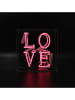 LOCOMOCEAN Lampa LED "Love" w kolorze różowym - 25 x 25 x 10,5 cm