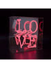 LOCOMOCEAN Lampa LED "Love" w kolorze różowym - 25 x 25 x 10,5 cm