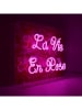 LOCOMOCEAN LED-Leuchtbox ''La Vie En Rose'' in Pink - (B)40 x (H)30 x (T)10,5 cm