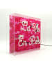 LOCOMOCEAN LED-Leuchtbox ''La Vie En Rose'' in Pink - (B)40 x (H)30 x (T)10,5 cm