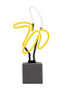 LOCOMOCEAN Dekoracyjna lampa LED "Banana" w kolorze żółto-białym - 17 x 37 x 9 cm