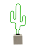 LOCOMOCEAN Dekoracyjna lampa LED "Cactus" w kolorze zielonym - 18 x 41 x 9 cm
