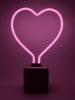 LOCOMOCEAN LED-Dekoleuchte ''Heart'' in Pink - (B)20 x (H)31 x (T)9 cm