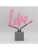 LOCOMOCEAN Dekoracyjna lampa LED "Love" w kolorze różowym - 27 x 34 x 9 cm
