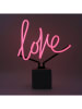 LOCOMOCEAN LED-Dekoleuchte ''Love'' in Pink - (B)27 x (H)34 x (T)9 cm