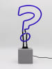LOCOMOCEAN Led-decolamp ''Question Mark'' blauw - (B)16 x (H)35 x (D)9 cm