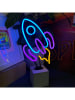 LOCOMOCEAN LED-Dekoleuchte ''Rocket'' in Blau/ Lila/ Gelb - (B)20 x (H)37 x (T)9 cm