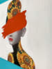 LOCOMOCEAN Print op canvas ''Sunflower Woman'' - (L)80 x (B)80 cm