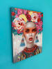 LOCOMOCEAN Obraz na płótnie "Woman Floral Headdress" - 90 x 70 cm