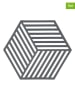Zone Denmark 2er-Set: Untersetzer "Hexagon" in Grau - (L)16 x (B)14 cm