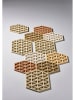 Zone Denmark 2-delige set: onderzetters "Triangles" zandkleurig - (L)16 x (B)14 cm