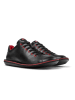Camper Leder-Sneakers in Schwarz/ Rot