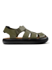 Camper Leder-Halbsandalen "Pelotas Flota" in Khaki