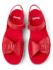 Camper Skórzane sandały "Oruga" w kolorze czerwonym