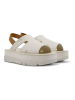 Camper Leren haksandalen wit