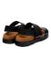 Camper Leder-Sandalen "Brutus" in Schwarz