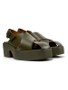 Camper Leren haksandalen "Billie" kaki