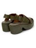 Camper Leren haksandalen "Billie" kaki