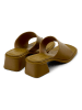Camper Leren teenslippers "Kora" lichtbruin