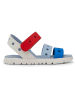 Camper Leder-Sandalen "TWS" in Creme/ Blau/ Rot