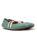Camper Leren ballerina's met bandje "Right" turquoise