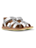 Camper Leren enkelsandalen "Bicho" zilverkleurig