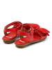 Camper Skórzane sandały "Right" w kolorze czerwonym