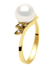 Pearl Addict Gouden ring met diamanten en parel