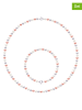 Pearl Addict 2-delige sieradenset met parels wit/paars/oranje