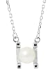 Pearl Addict Zilveren ketting met zoetwaterkweekparel wit - (L)42 cm