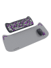 Canyon 3-delige set: toetsenbord & muis ‘'HSET-W6’' grijs/paars