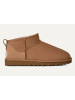 UGG Leder-Ankle-Boots "Classic Ultra Mini" in Hellbraun